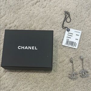 CHANEL Dazzling Silver Earrings